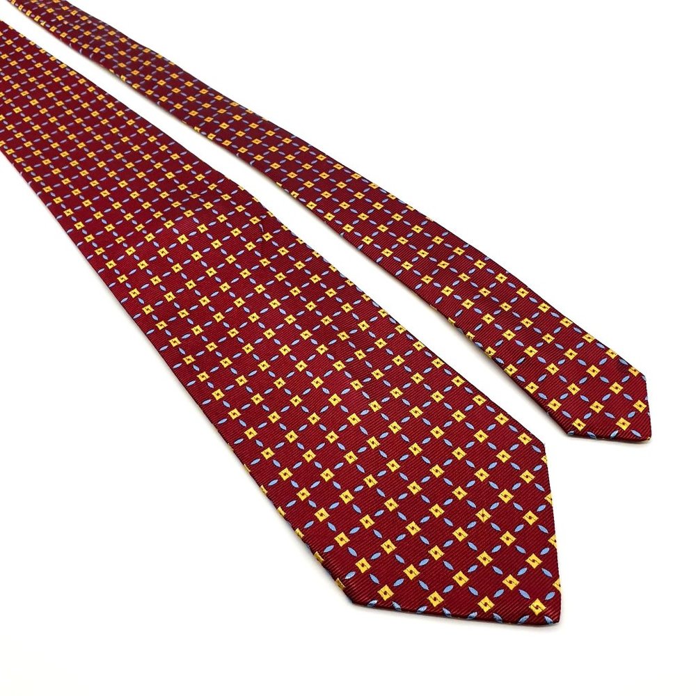Marino Gabri Mens Necktie Designer Accessory Maroon Office Work Casual Dad Gift
